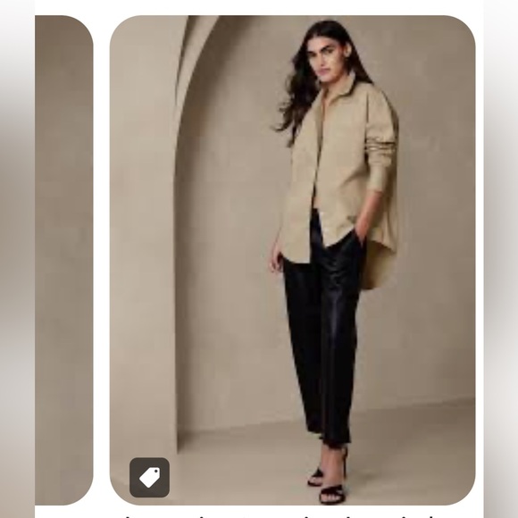 Banana Republic Women’s Tan Petite Oversized Tunic - Picture 4 of 8